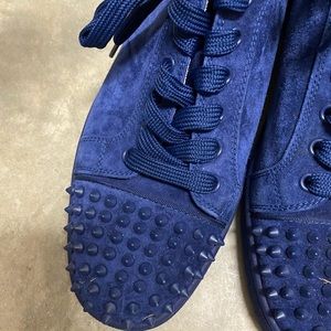 Christian Louboutin suede studded sneaker